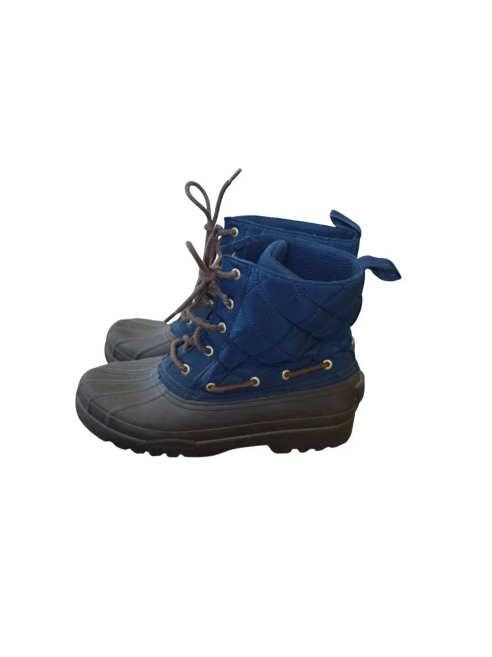 Sperry Top Sider Gosling Quilted Duck Boots Shoes Blue Water Resistant Women 7.5